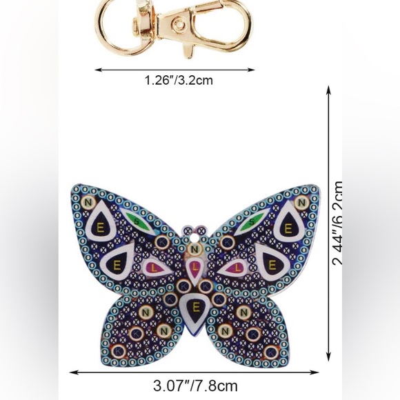 👀4/$25 DIY Diamond Painting Butterfly Keychain/Purse Charm Kit Complete - Picture 7 of 9